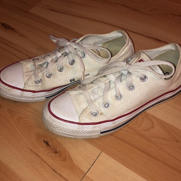 Low Top White Converse Sneakers - Picture 4 of 6